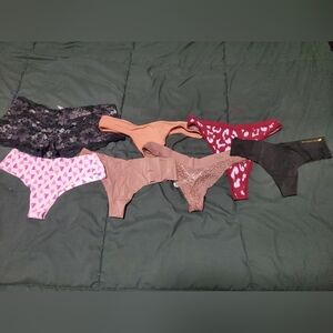 Lot of 7 Pair of Victoria Secret Thongs Sized XS to S. New with Tags